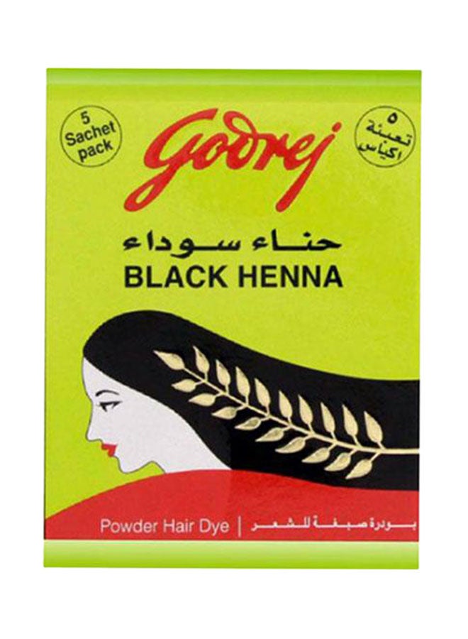 Godrej Hair Color Powder Hair Dye Henna Natural Black 3g Pack of 5 