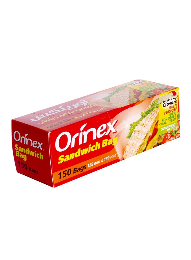 Orinex - 150-Piece Sandwich Bags White - Image 1