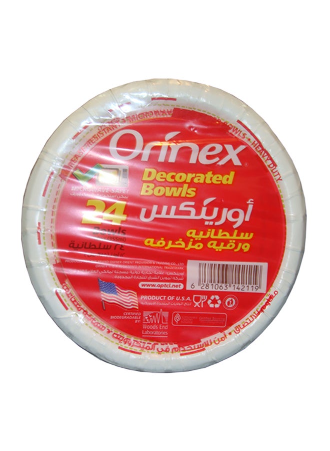 أورينيكس وعاء مزين باللون الأبيض 