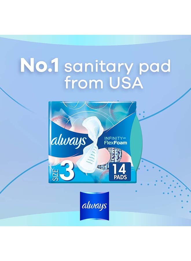 14 Infinity Flex Foam Pads Pack of 2 White