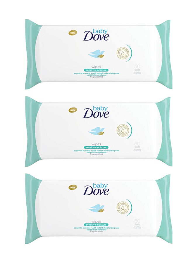 دوف مناديل مبللة للأطفال للبشرة الحساسة - 150 قطعة