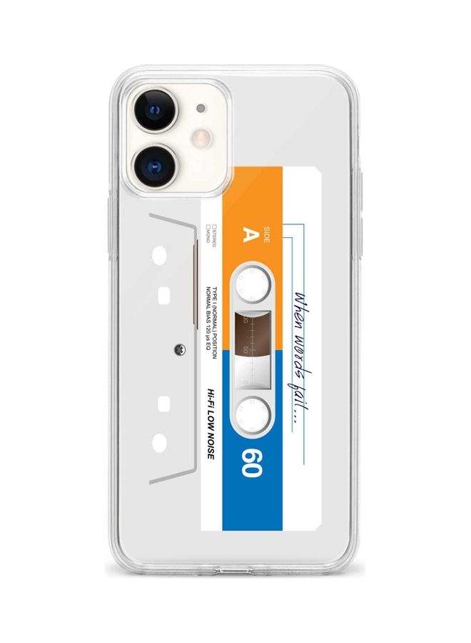 Stylizedd Cassette Printed Protective Case Cover For Apple iPhone 12 Mini Grey/Orange/Blue - Image 1