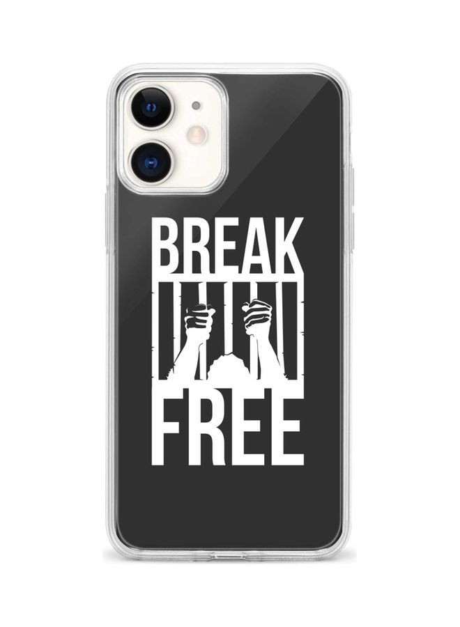Stylizedd Break Free Printed Case For Apple iPhone 12 Mini Black/White - Image 1