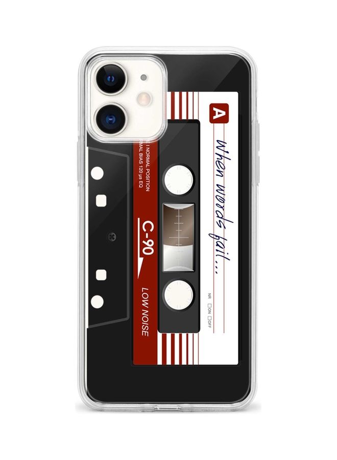 Stylizedd Protective Case Cover For Apple iPhone 12 Mini When Words Fail (Black Tape) - Image 1