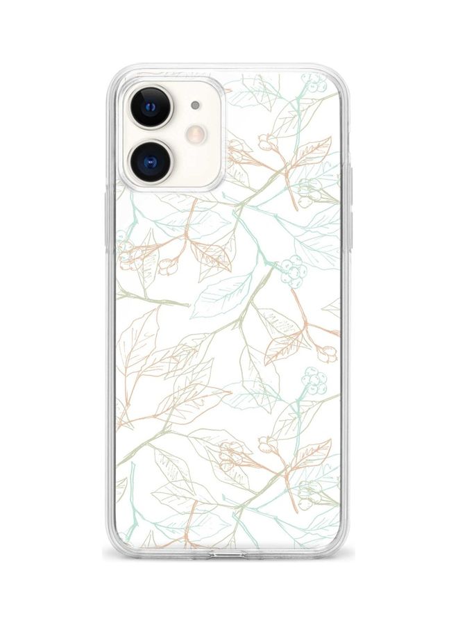 Stylizedd Delicate Sprigs Printed Protective Case Cover For Apple iPhone 12 Mini White/Green/Beige - Image 1