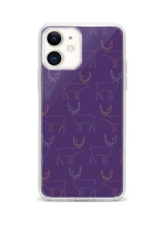 Moose Printed Protective Case Cover For Apple iPhone 12 mini Purple