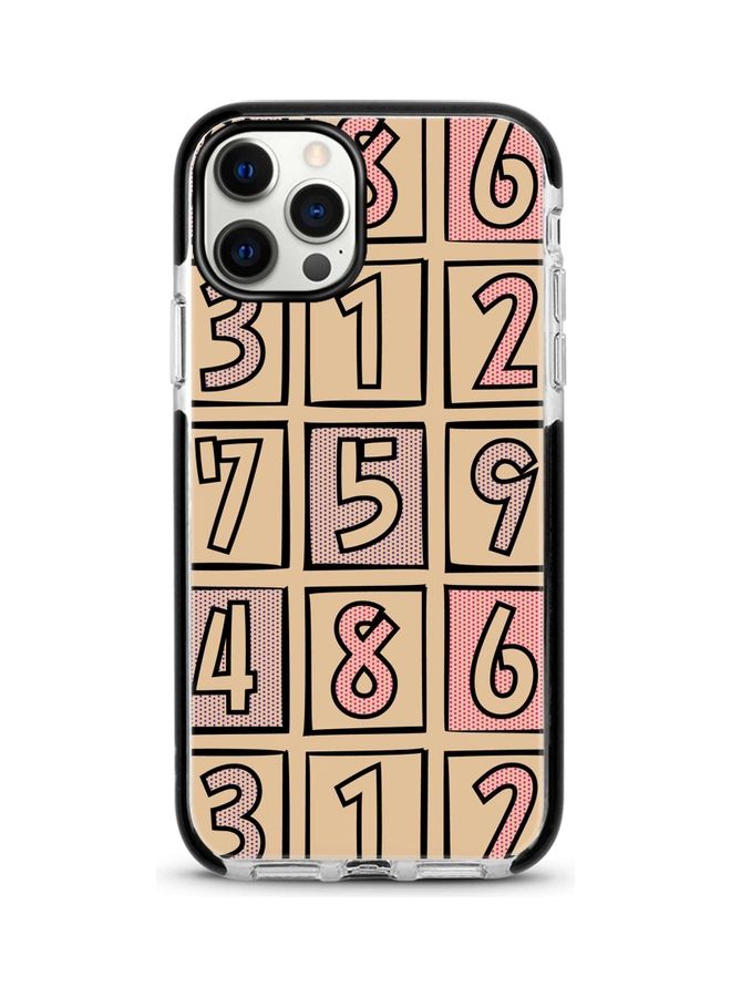 ستايلايزد غطاء حماية لهاتف أبل آيفون 12/12 برو مزين بنقش لعبة سودوكو - Image 1