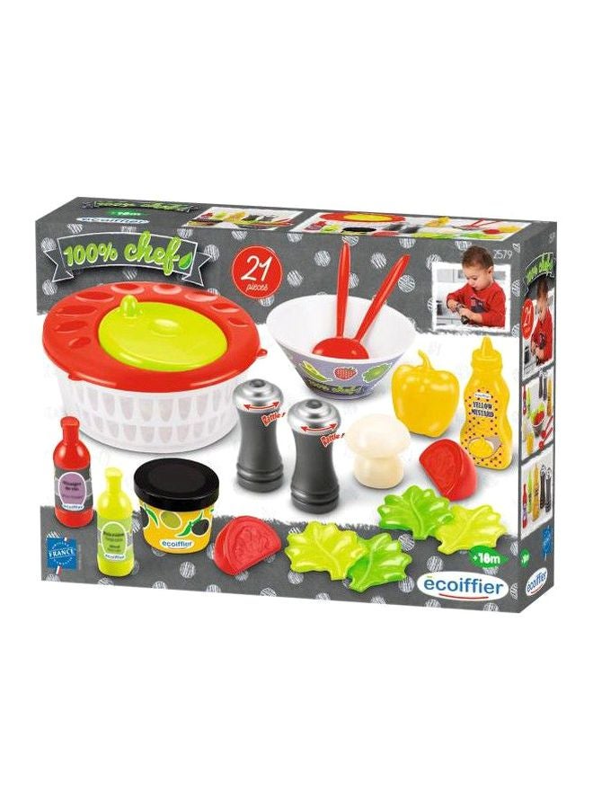 ecoiffier 21-Piece Mixed Salad Kitchen Set - Image 2