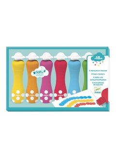 DJECO 6-Piece Foam Markers Multicolour  - Image 1