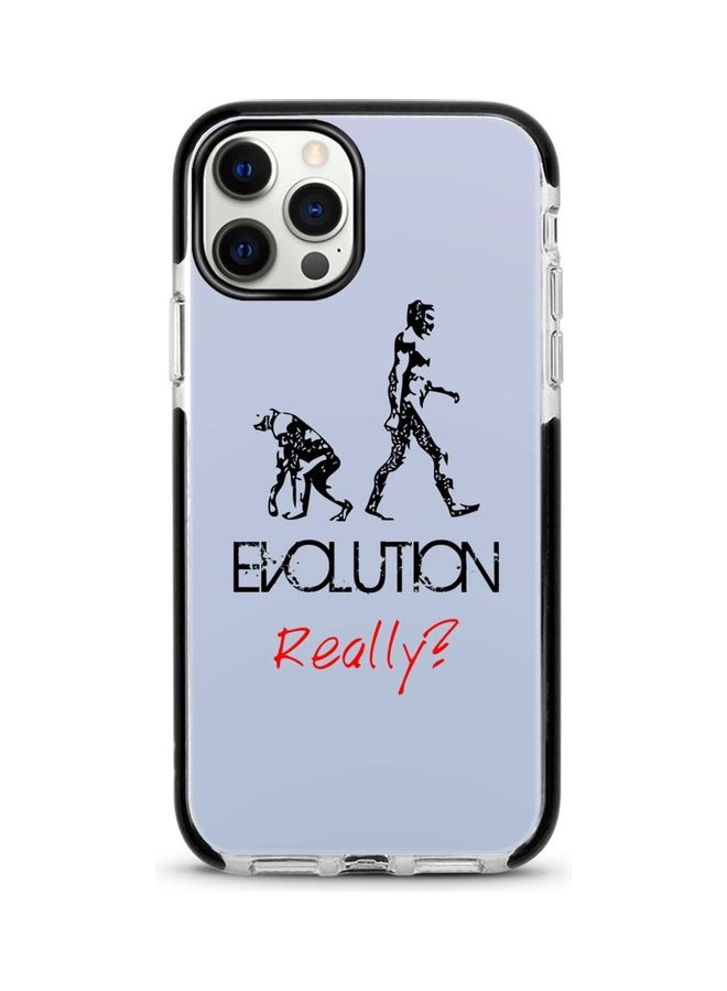 ستايلايزد غطاء حماية واقٍ لجهاز أبل آيفون 12 برو/12 نمط بطبعة "?Evolution Really" - Image 1