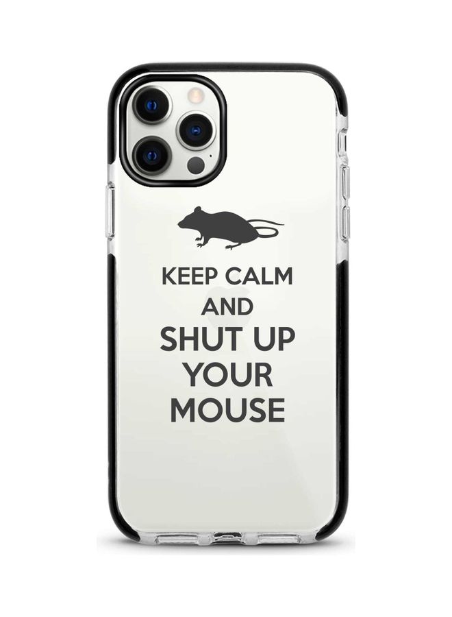 Stylizedd - Protective Case Cover For Apple iPhone 12 Pro/12 Shut Up Your Mouse - Image 1