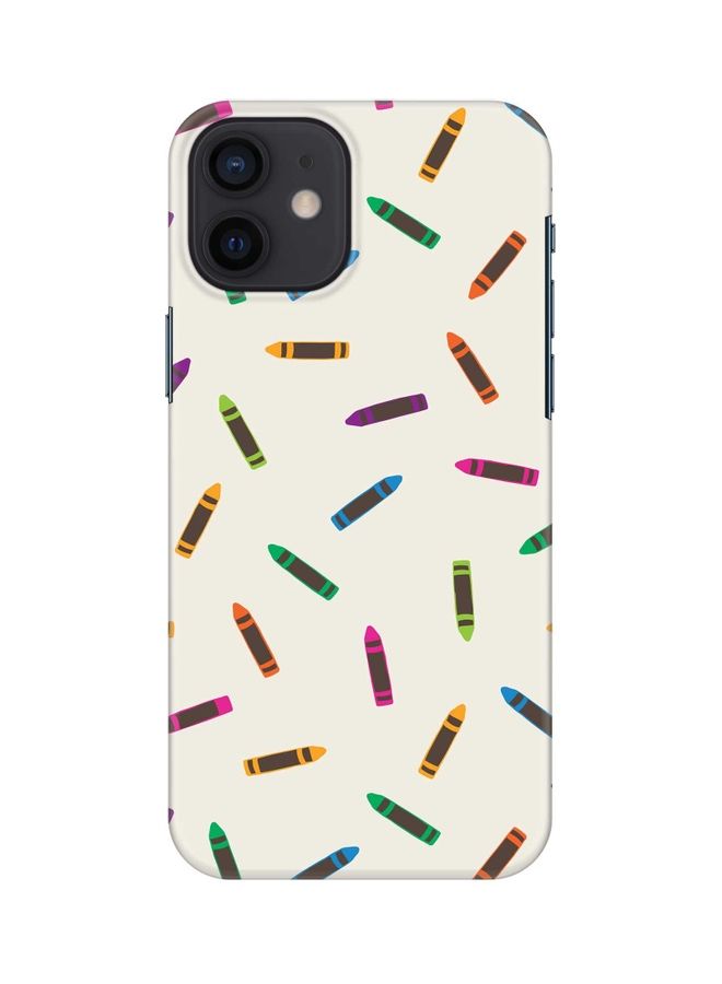 Stylizedd - Crayon Pary Printed Case For Apple iPhone 12 Mini Beige/Orange - Image 1