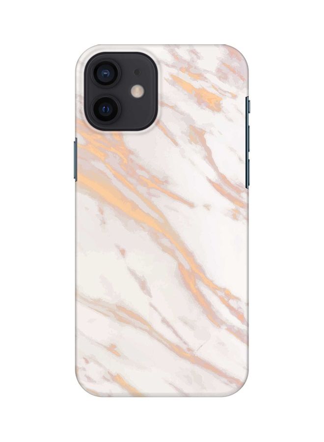 Stylizedd Marble Printed Case For Apple iPhone 12 Mini Gold/White - Image 1