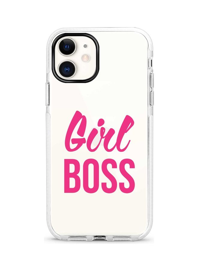 Stylizedd Girl Boss Printed Case For Apple iPhone 12 Mini White/Pink - Image 1