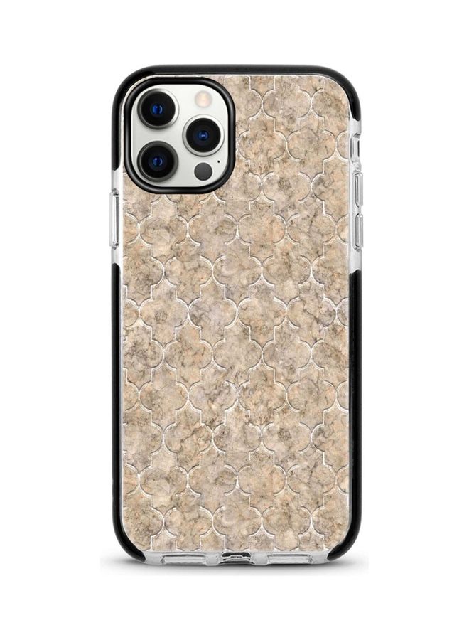 Stylizedd Arabesque Tiles Printed Case For Apple iPhone 12 Pro/iPhone 12 Beige - Image 1