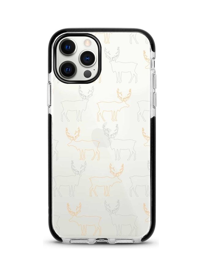 Stylizedd Moose Printed Case For Apple iPhone 12 Pro/iPhone 12 Clear/Brown - Image 1