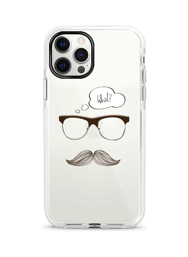Stylizedd What Hipster Printed Case For Apple iPhone 12 Pro/iPhone 12 Beige/White - Image 1