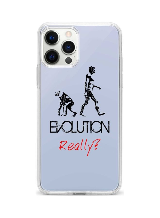 Stylizedd - Classic Clear Case Soft TPU Gel Thin Transparent Flexible Cover Designed for Apple iPhone 12 Pro / iPhone 12  - Evolution, Really Blue - Image 1