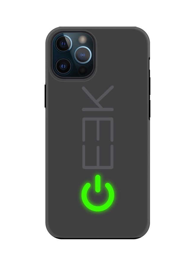 Stylizedd Case Tough Pro Series Dual Layer hybrid PC Plus  Customized Mobile Cover Shield with Inner TPU protection in Matte Finish Print Designed for Apple iPhone 12 Pro- Geek ON Black - Image 1