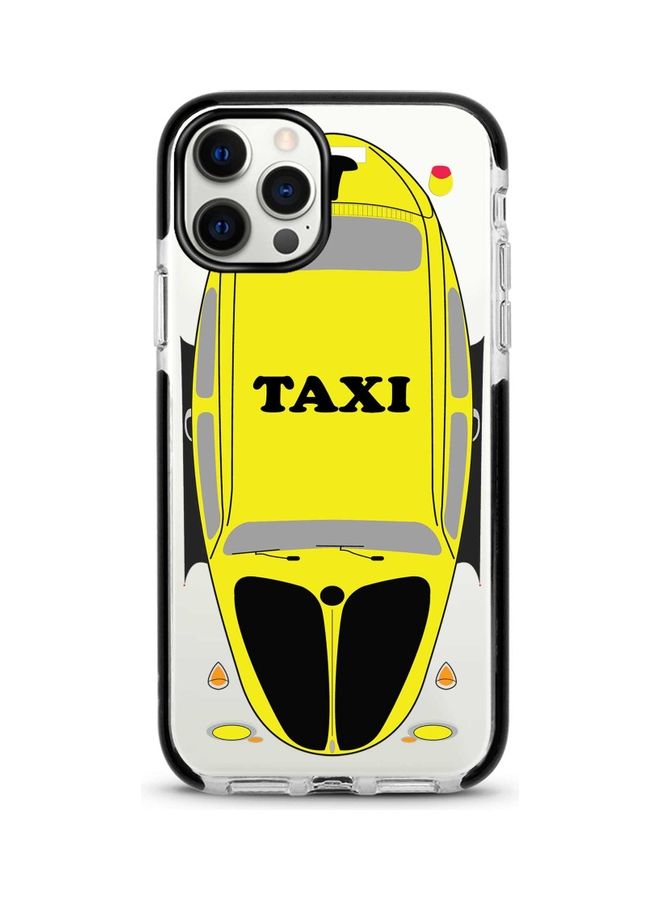 Stylizedd Taxi Printed Case For Apple iPhone 12 Pro/iPhone 12 Yellow/Black/White - Image 1