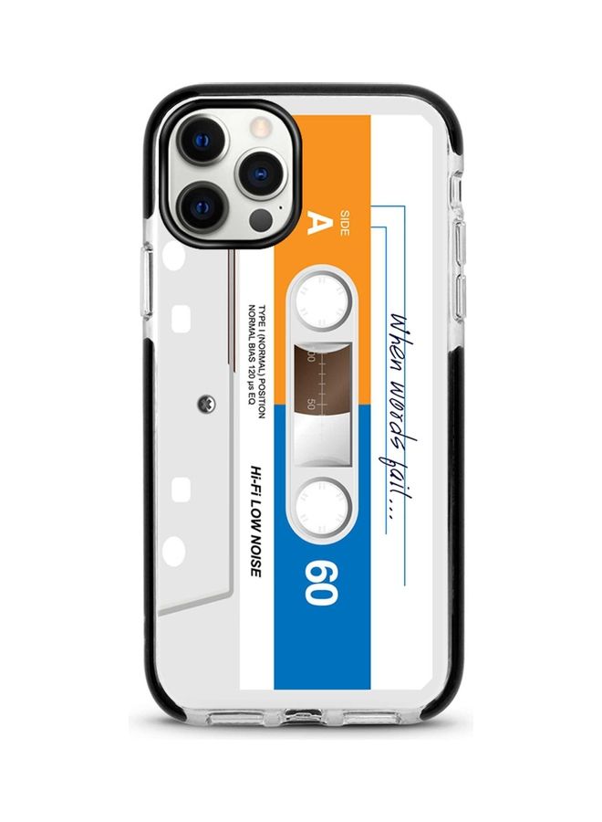 Stylizedd When Words Fail Printed Case For Apple iPhone 12 Pro/iPhone 12 White/Blue/Yellow - Image 1