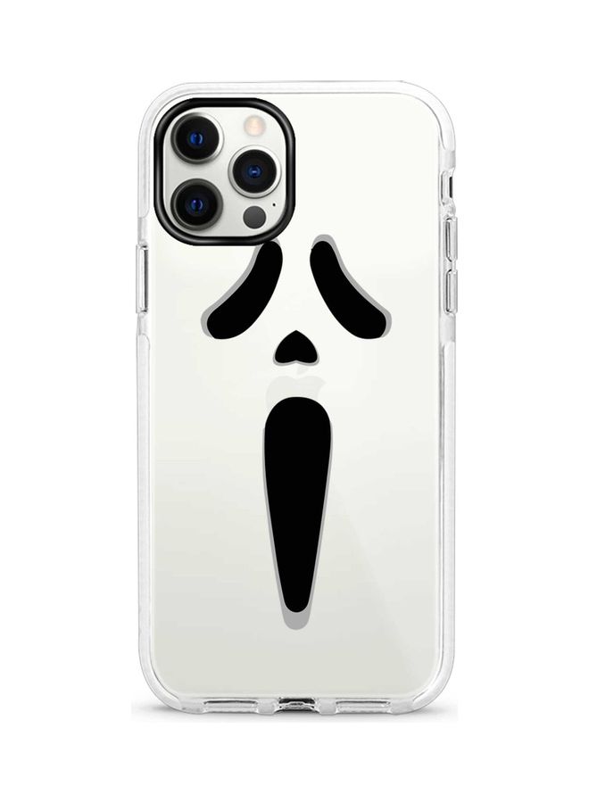 ستايلايزد غطاء حماية بطبعة فيلم الصرخة  "Scream" لهاتف أبل آيفون 12 برو / آيفون 12 أبيض/ أسود - Image 1