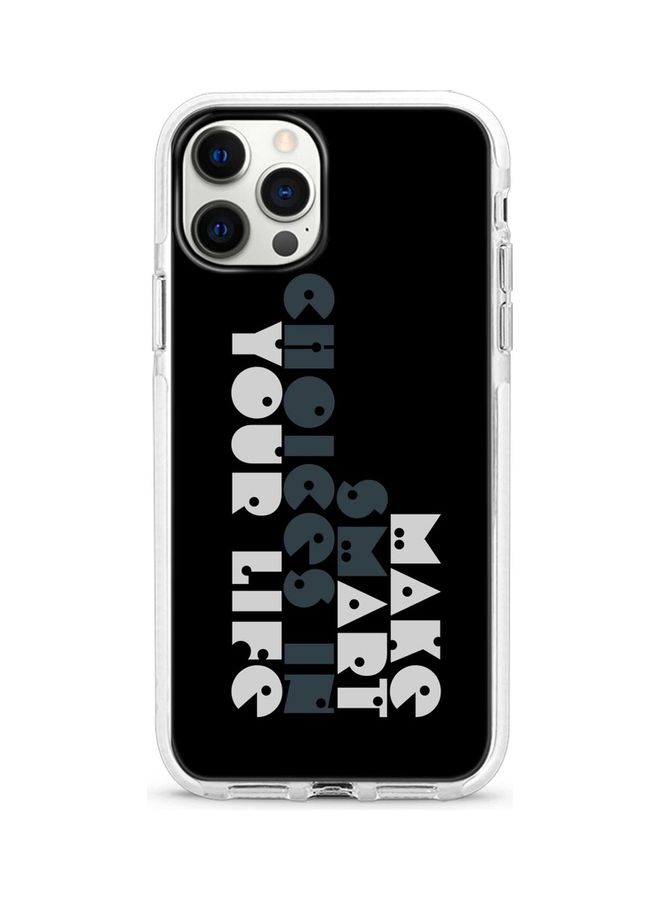 ستايلايزد غطاء حماية بطبعة تحمل عبارة "Make Art Your Life" لهاتف أبل آيفون 12 برو/ آيفون 12 أسود/ رمادي/ أبيض - Image 1