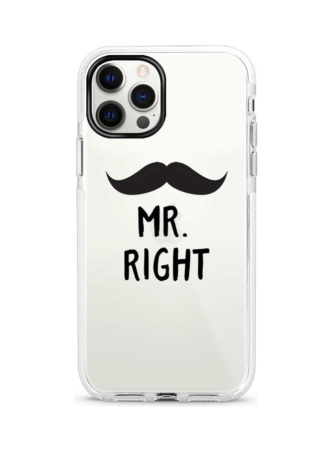ستايلايزد غطاء حماية واقٍ لجهاز أبل آيفون 12 برو/آيفون 12 مطبوع عليه "Mr. Right" - Image 1