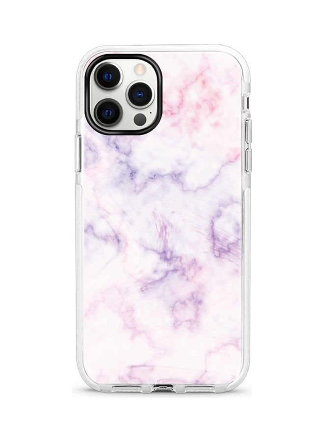 Stylizedd Protective Case Cover For Apple iPhone 12 Pro/iPhone 12 Marble Print Cotton Candy - Image 1