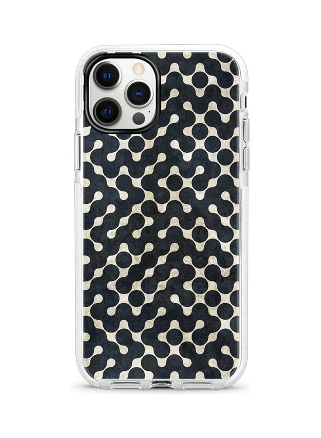 Protective Case Cover For Apple iPhone 12 Pro Max Connect The Dots (Black) Full Print