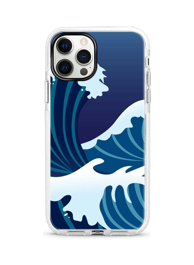 ستايلايزد غطاء حماية واقٍ لهاتف أبل آيفون 12 برو ماكس نمط مطبوع بالكامل بتصميم بحر اليابان - Image 1