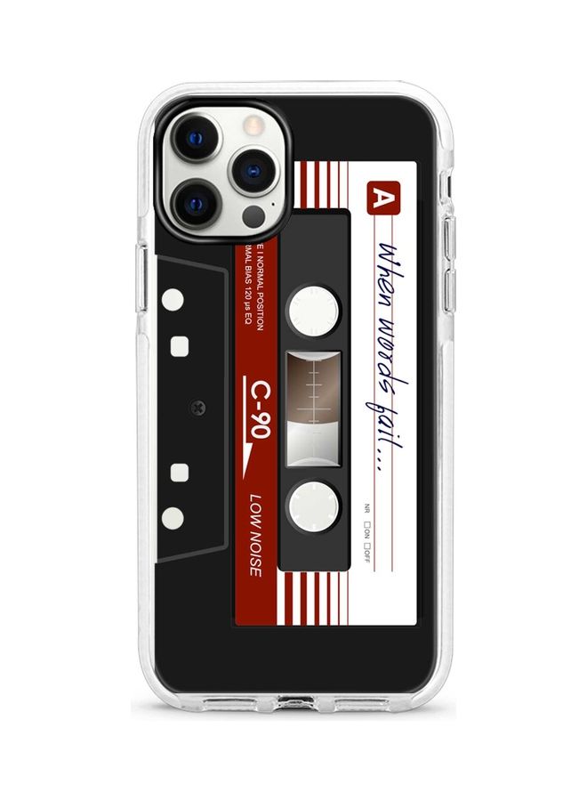 Stylizedd Protective Case Cover For Apple iPhone 12 Pro Max When Words Fail (Black Tape) - Image 1
