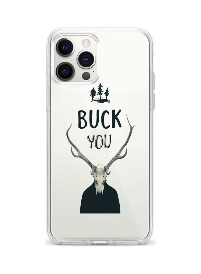 ستايلايزد غطاء حماية واقٍ مزين بطبعة "Buck You" لهاتف أبل آيفون 12 برو ماكس باك يو - Image 1