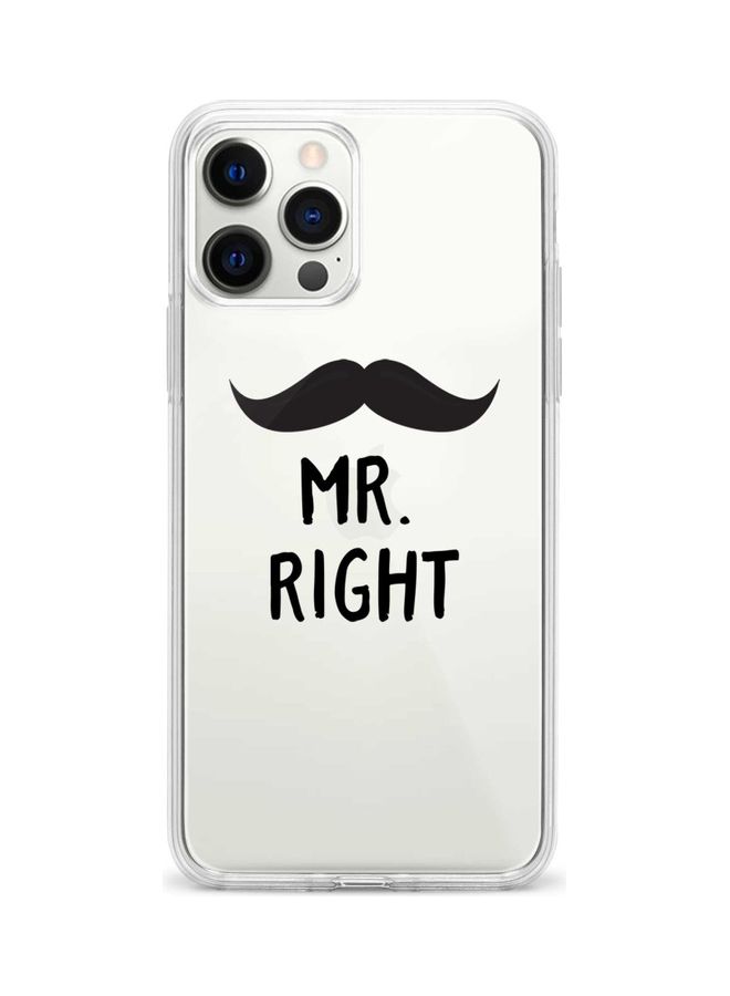 ستايلايزد غطاء حماية واقٍ مزين بطبعة كلمة "Mr. Right" لهاتف أبل آيفون 12 برو ماكس مطبوع عليه "Mr. Right" - Image 1