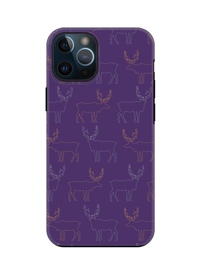 Stylizedd Protective Case Cover For Apple iPhone 12 Pro Purple Moose - Image 1