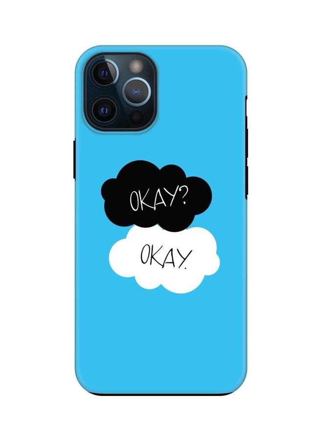 ستايلايزد غطاء حماية واقٍ مزدوج الطبقات بطبعة "Okay Okay" لهاتف أبل آيفون 12 برو ماكس أوكيه أوكيه - Image 1