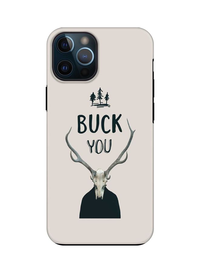 Stylizedd Buck You Printed Dual-Layered Protective Case Cover For Apple iPhone 12 Pro Max Buck You - Image 1