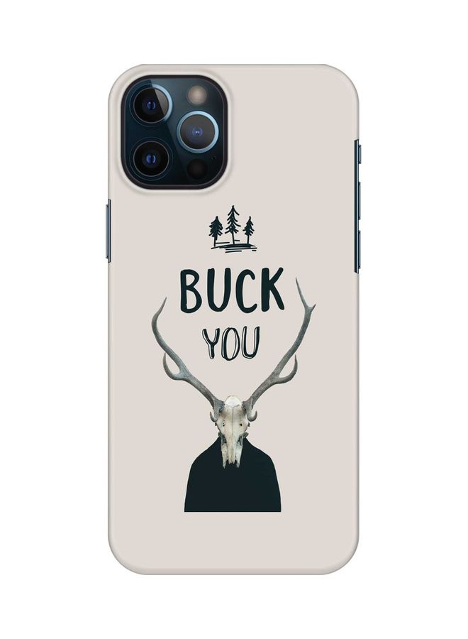 Stylizedd Buck You Printed Protective Case Cover Apple iPhone 12 Pro Buck You - Image 1