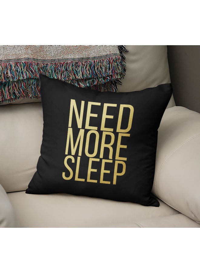 More Sleep Printed Decorative Pillow Black 40x40cm - Image 2