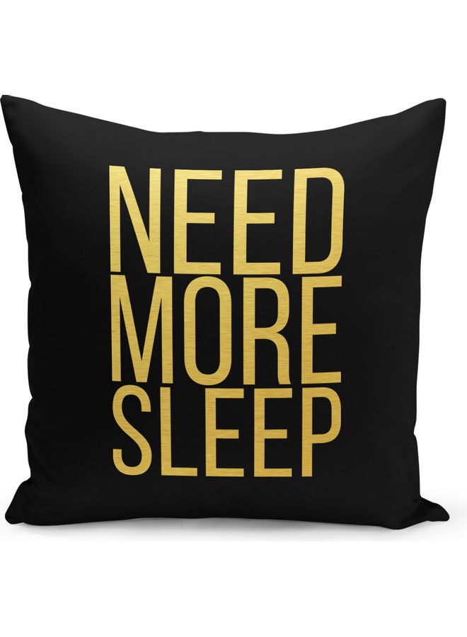 More Sleep Printed Decorative Pillow Black 40x40cm - Image 1