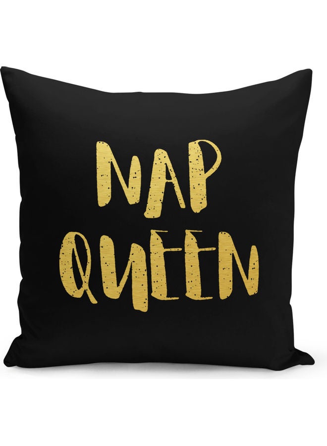 Nap Queen Printed Decorative Pillow Black/Gold 40x40cm - Image 1