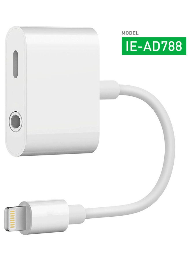 iends - Lightning To 3.5mm Headphone Jack Adapter White - Image 1
