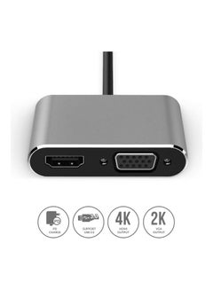 تراندز محول بمنفذ  3.0 USB النوع سي إلى HDMI VGA رمادي  - Image 3