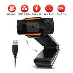 تراندز كاميرا ويب USB مع مشبك وميكروفون تناسب جميع الأجهزة أسود  - Image 4