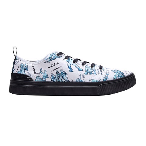 Casual Low Top Sneaker White/Blue