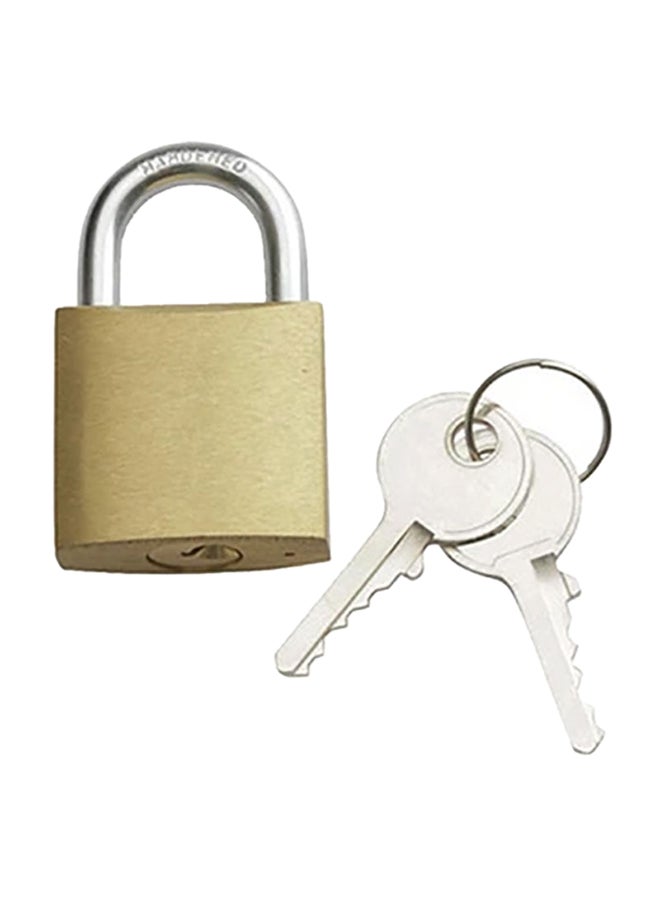 Padlock With 2 Keys Golden  - Image 3