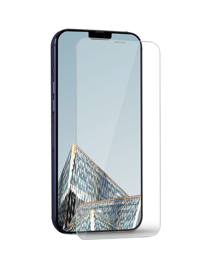 هايفن لاصقة حماية من الزجاج المقوى المطلي بطبقة طاردة للزيوت بتصميم رفيع للغاية ومقاوم للبصمات وسهل التركيب ويتناسب مع أغطية الحماية ومتوافق مع هاتف آيفون 12/12 برو شفاف - Image 1