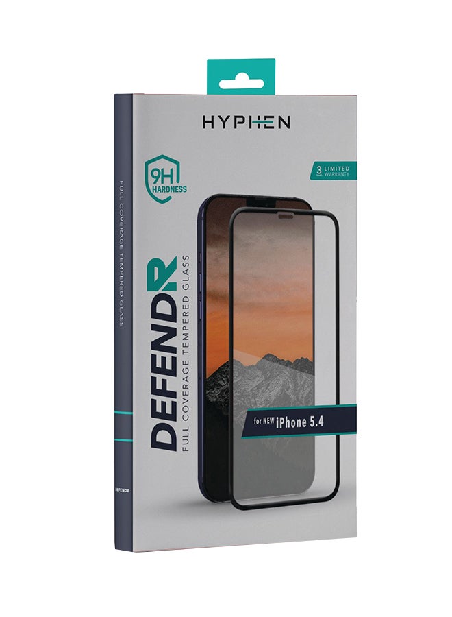 HYPHEN - Tempered Glass - Full Coverage -Compatible With iPhone12 mini -easy installation-anti fingerprint -ultra thin Clear - Image 1