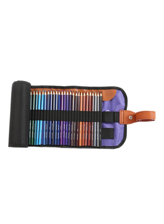 بيوينتي طقم أقلام تلوين رصاص خشبية قابلة للذوبان في الماء من 50 قطعة متعدد الألوان - Image 1