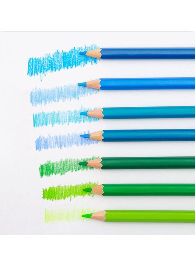 بيوينتي طقم أقلام تلوين رصاص خشبية قابلة للذوبان في الماء من 50 قطعة متعدد الألوان - Image 4